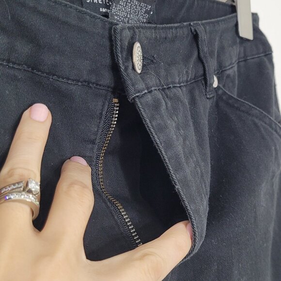 Tribal Women's Black Cotton Blend Stretch Extensible Zipper Bottom Pants Size 8 - Picture 5 of 13